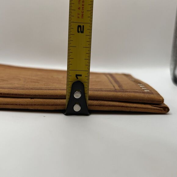 Morrocan‎ Hand Tooled Leather Wallet 6.5x 4.25 Tan Brown - Picture 10 of 11